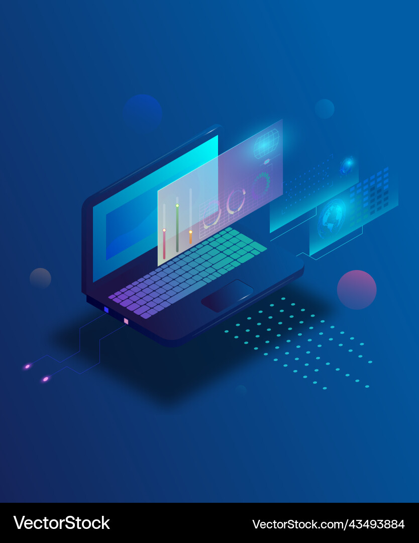 Computertechniker mit Checkboxen und Funktion Vektorbild