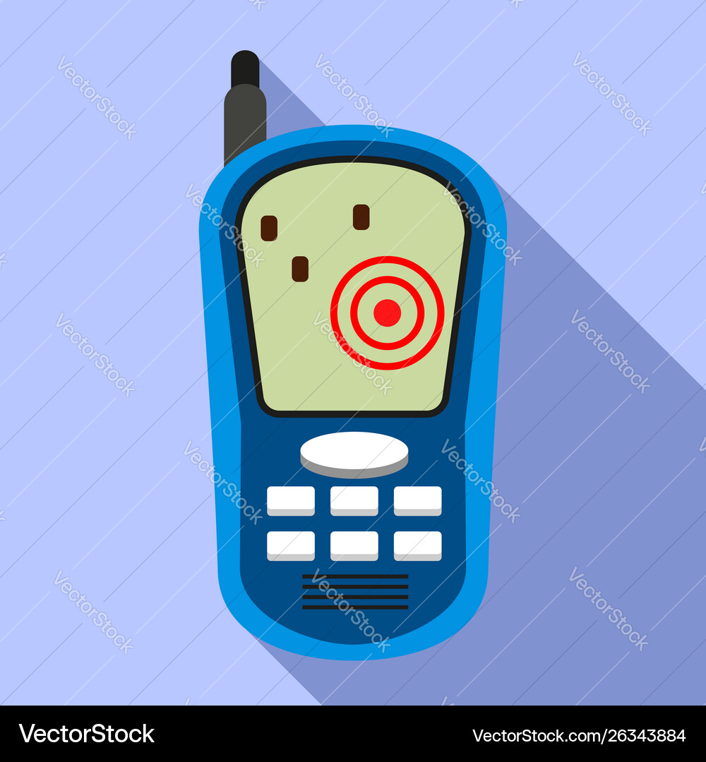 Gps tracker device icon flat style Gps tracker device icon flat style vector image