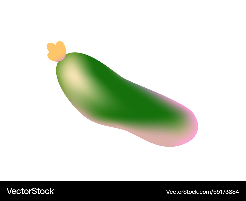 Green cucumber icon in gradient style fresh Vector Image
