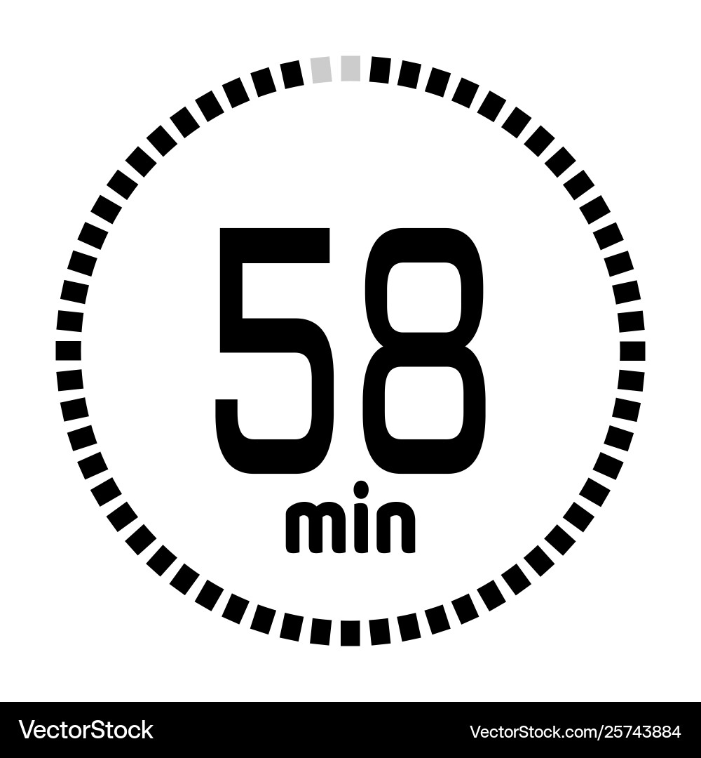 Minutes countdown timer vector image