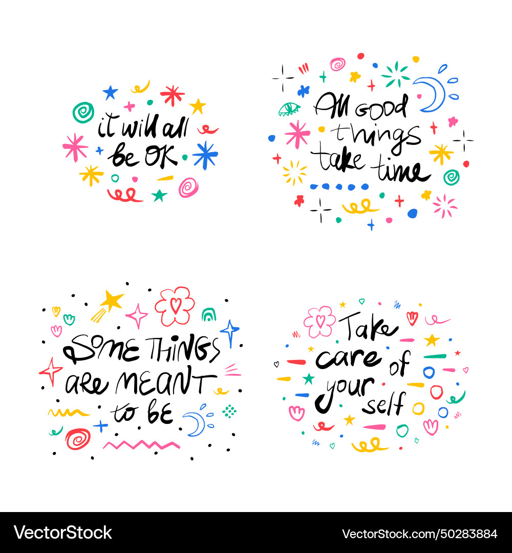 Motivational inspirational message sayings Motivational inspirational message sayings vector image