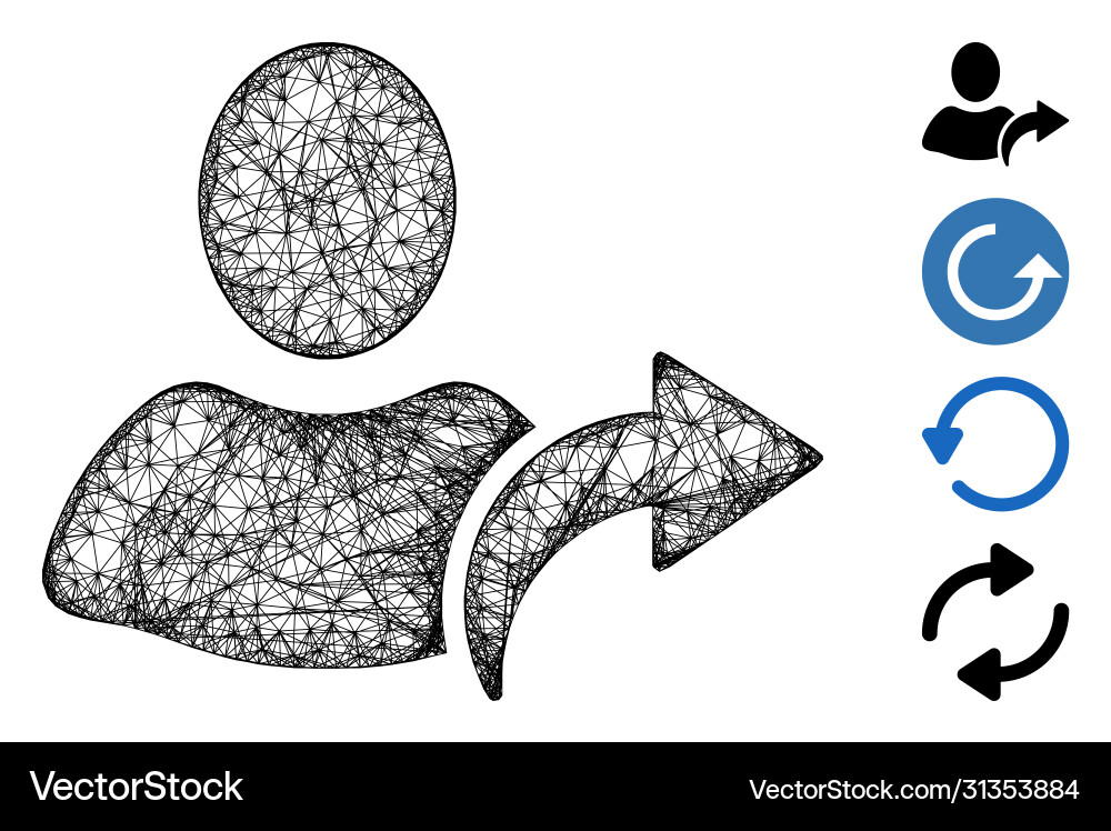 Redo web mesh Redo web mesh vector image