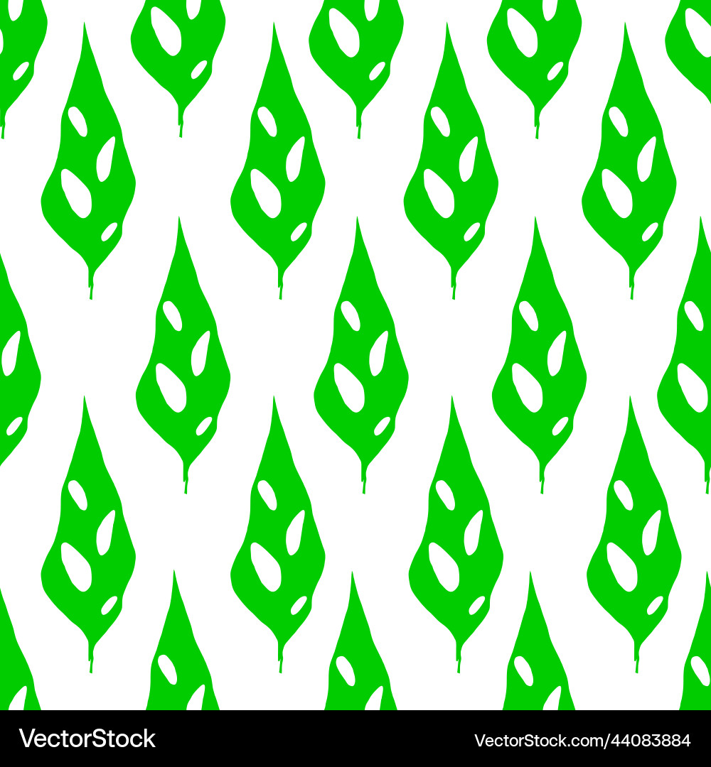 Seamless green symmetrical repeat pattern Vector Image