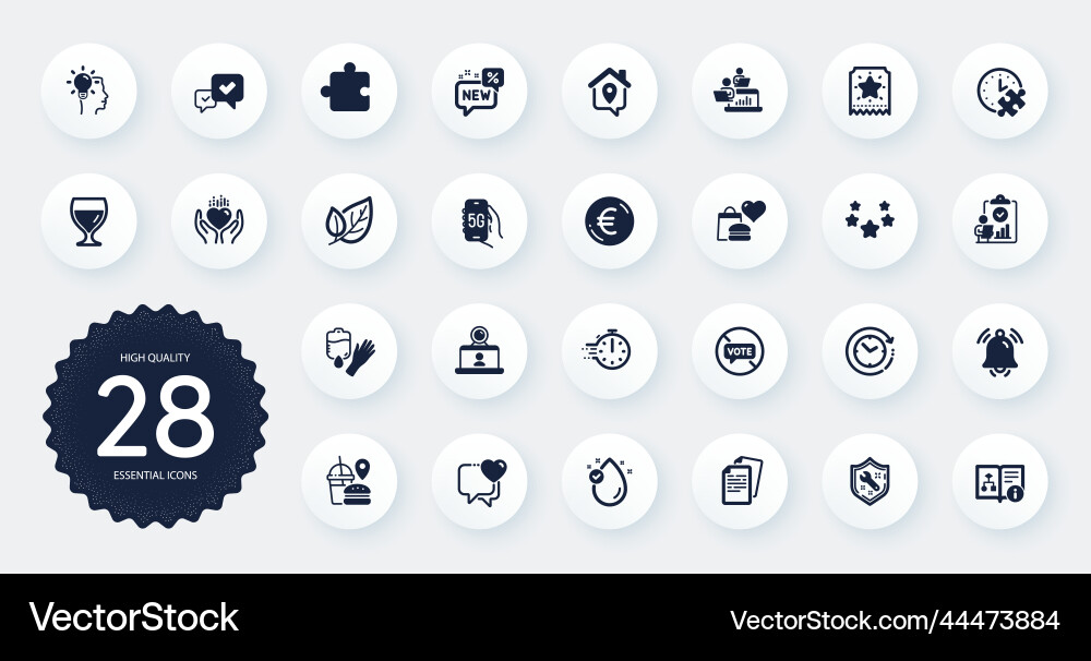 Set of business icons such as technical algorithm Set of business icons such as technical algorithm vector image