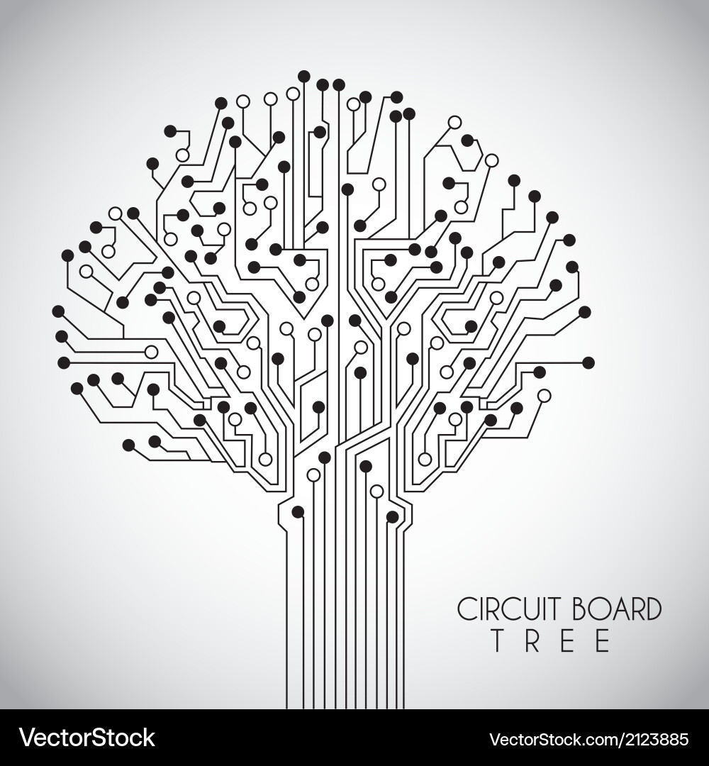 Abstract Circuit Board Pattern vector image