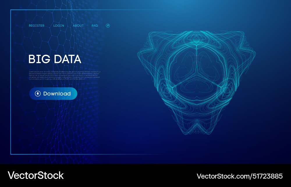 Abstract Data Networks vector image