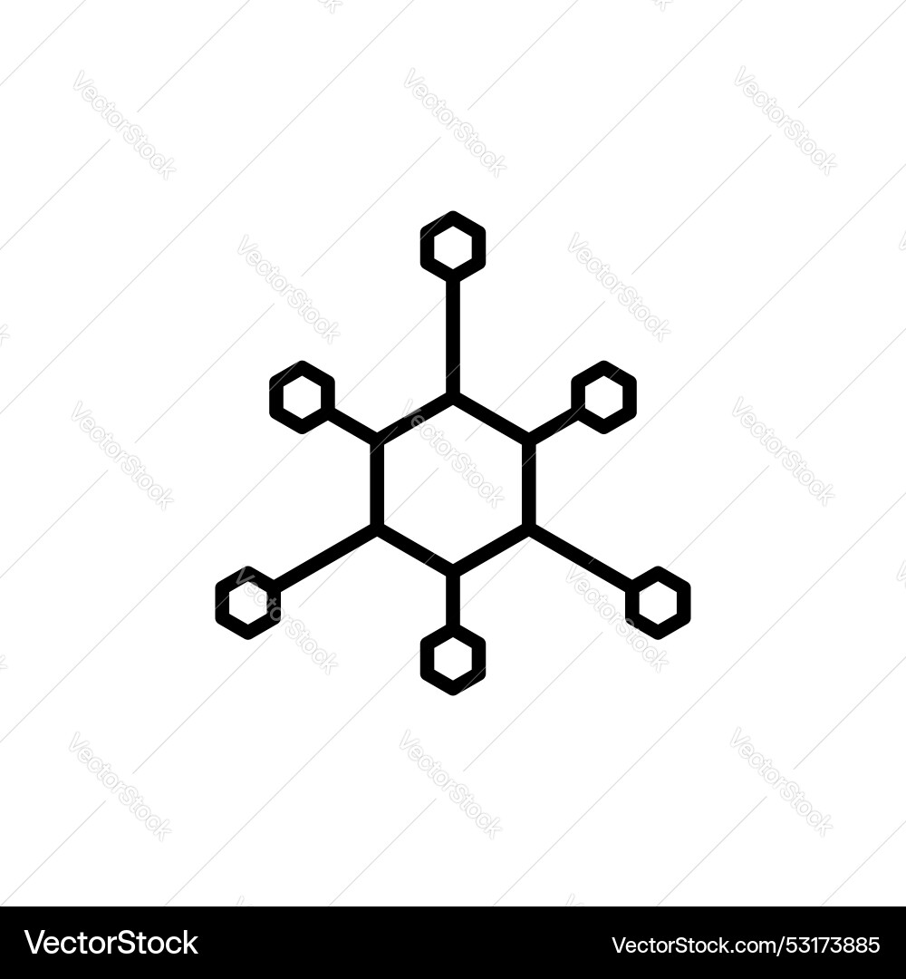 Chart connected icon set distribute network Chart connected icon set distribute network vector image