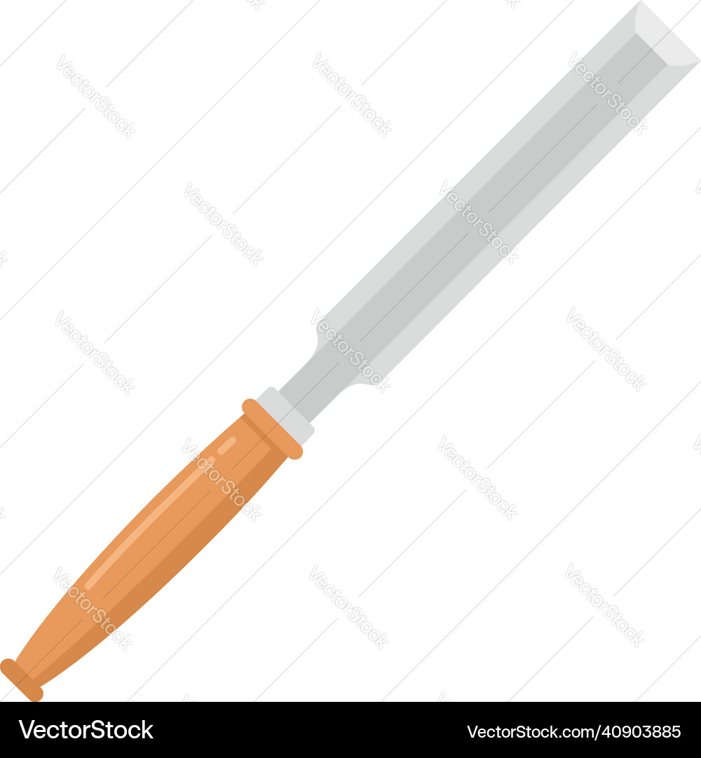 Chisel construction icon flat isolated Chisel construction icon flat isolated Vector Image