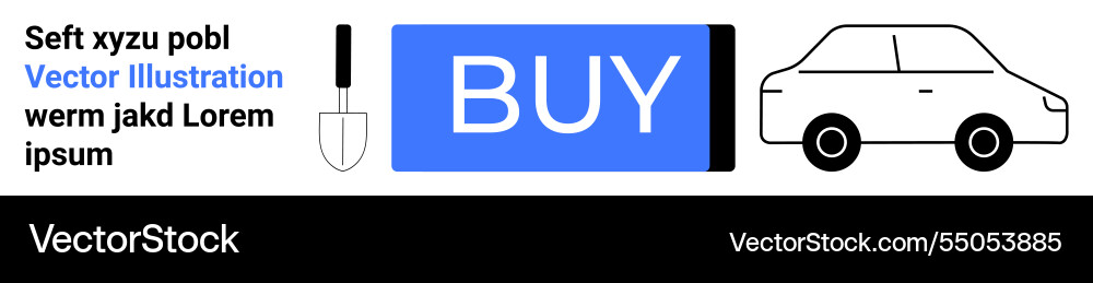 Digital interface with buy button car icon Vector Image