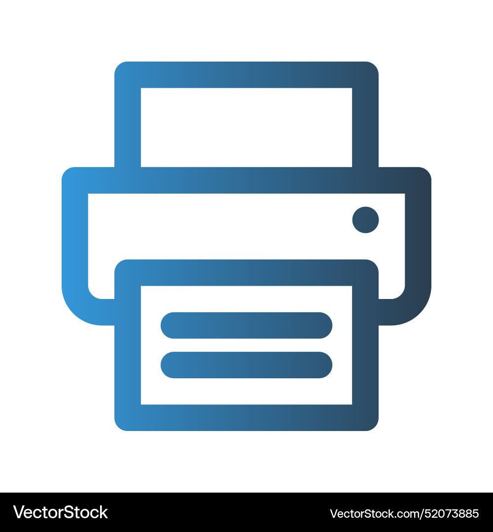 Fax machine outline icon with gradient colors Fax machine outline icon with gradient colors Vector Image