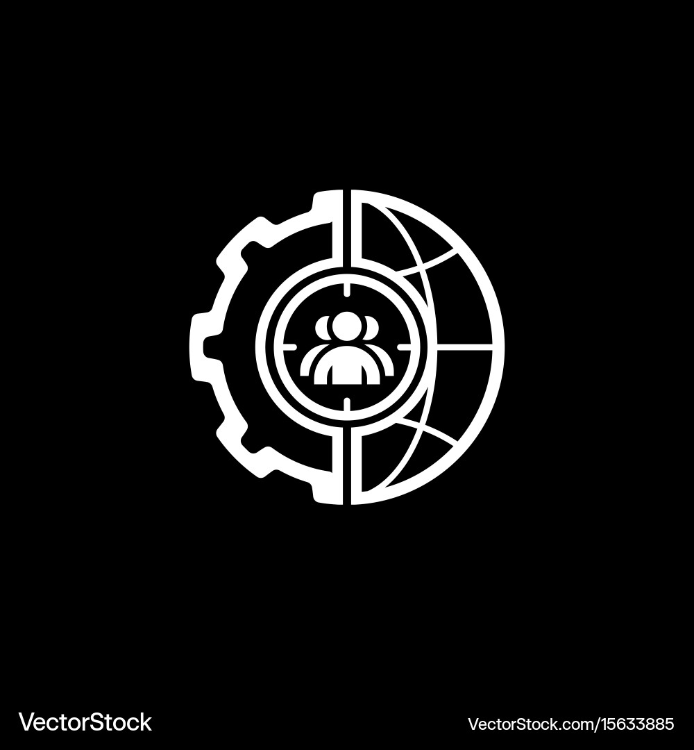 Global targeting icon flat design Vector Image