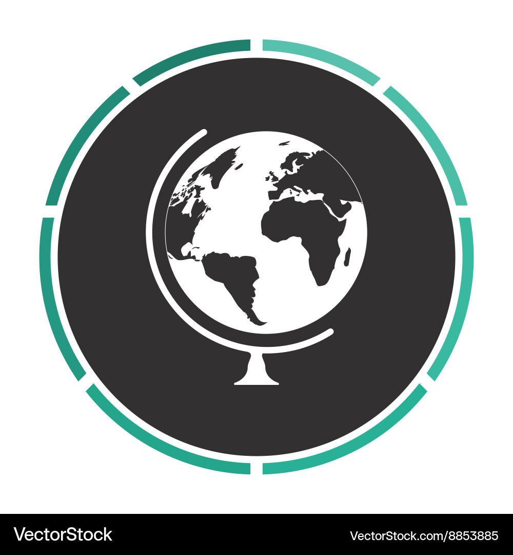 Globe computer symbol vector image