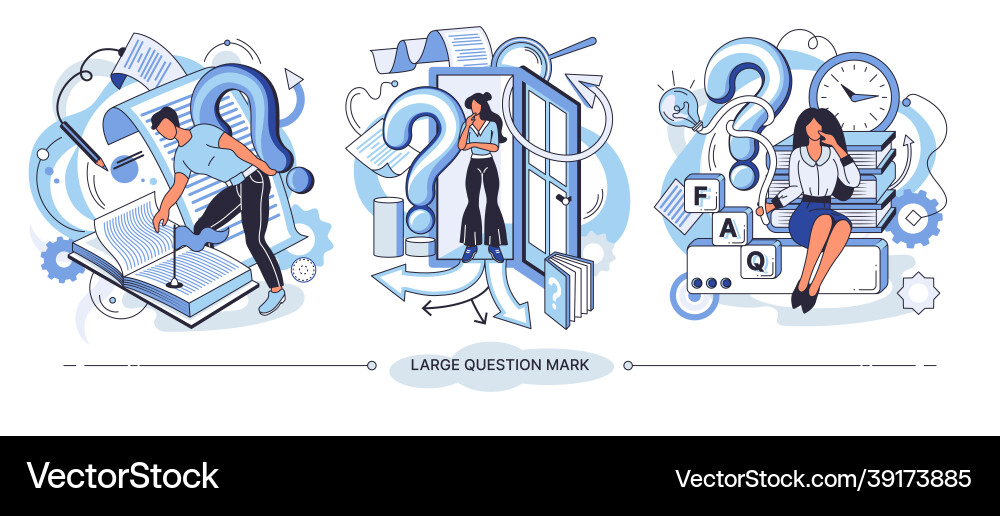 Making confusion doubts man surrounded Making confusion doubts man surrounded vector image