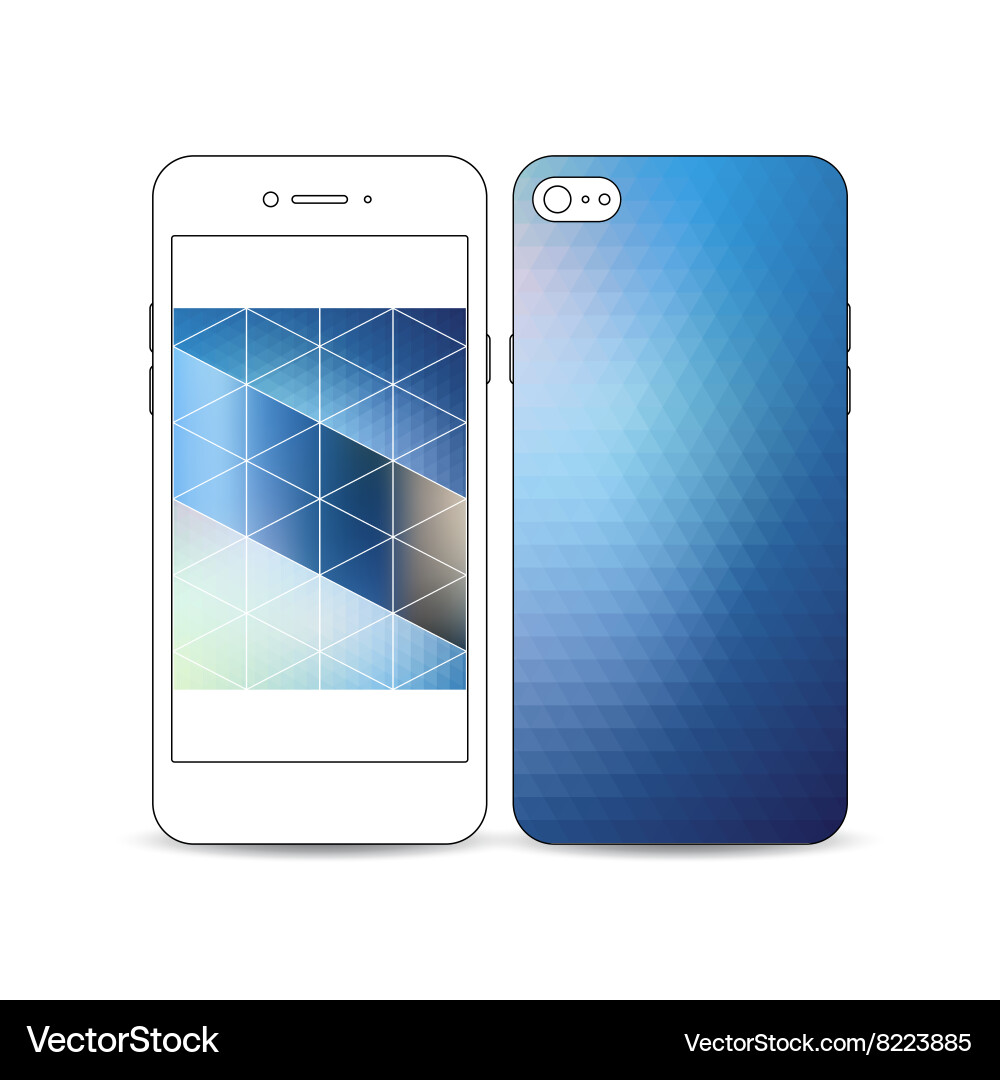 Mobile smartphone with an example of the screen Vector Image