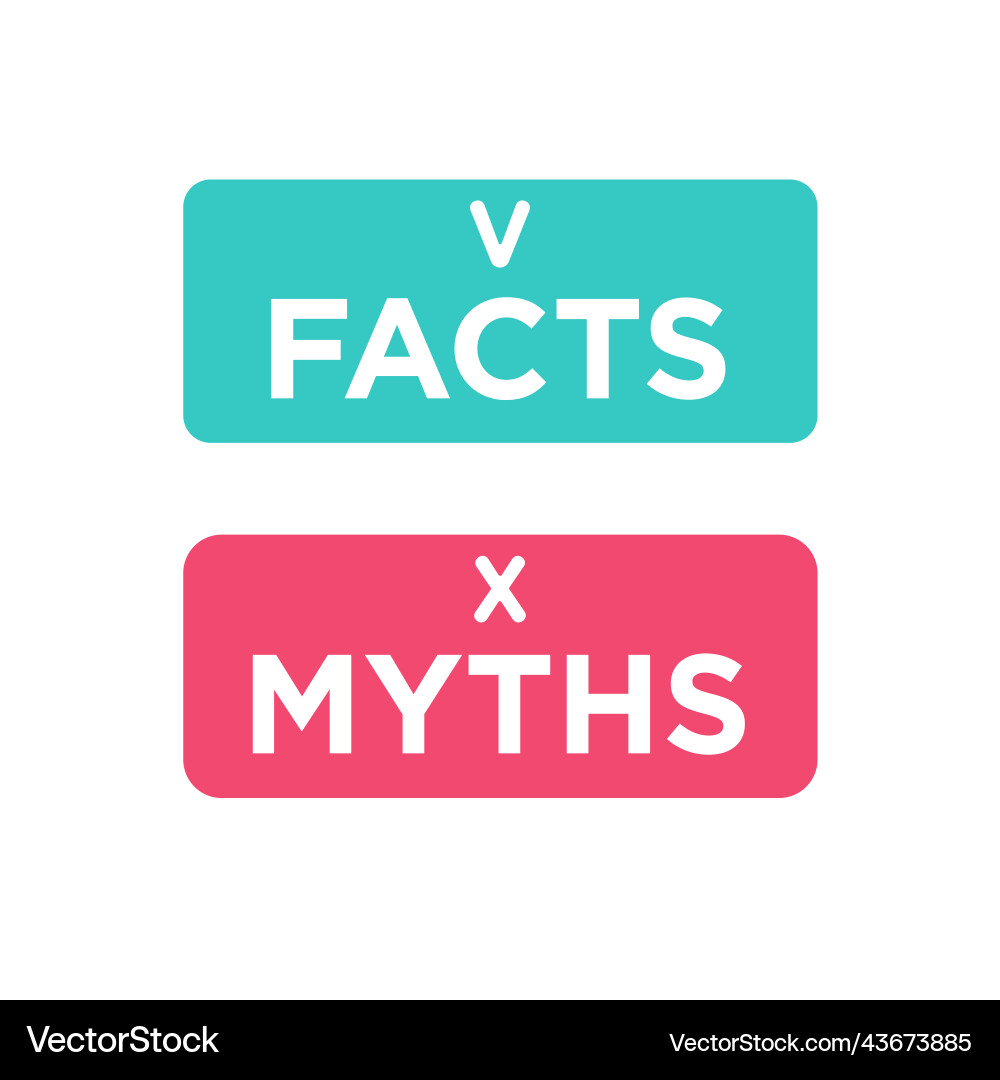 Myth and fact concept Myth and fact concept vector image