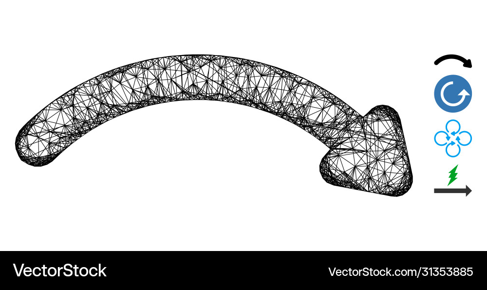 Redo web mesh Redo web mesh vector image