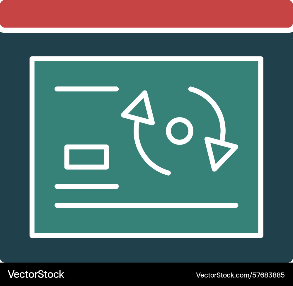 Refresh glyph multi color icon Vector Image
