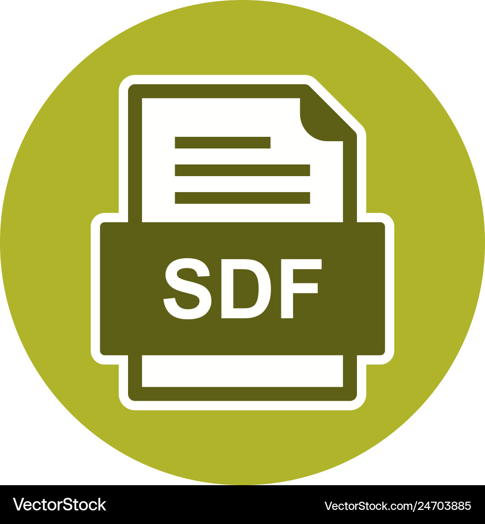 Sdf file document icon vector image