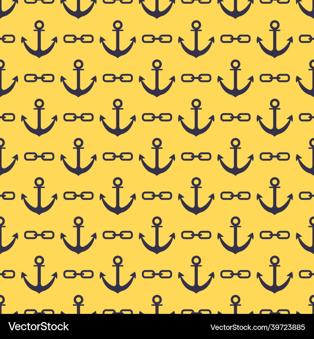 Seamless pattern with anchors and chains Seamless pattern with anchors and chains Vector Image