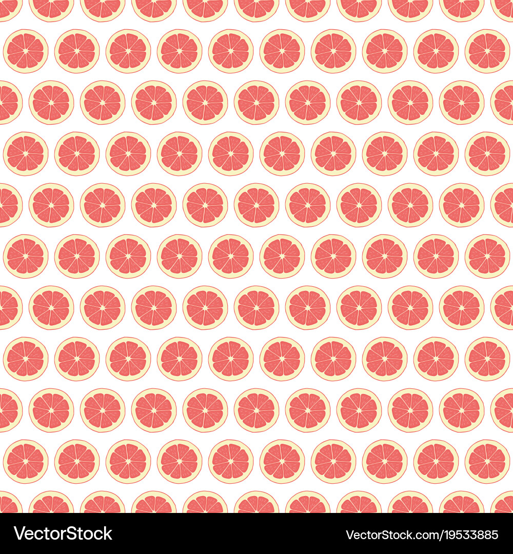 Seamless pattern with grapefruit vector image