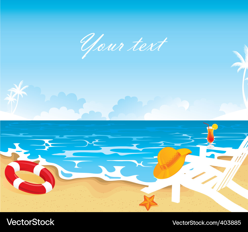 Tropical Beach Background Royalty Free Vector Image