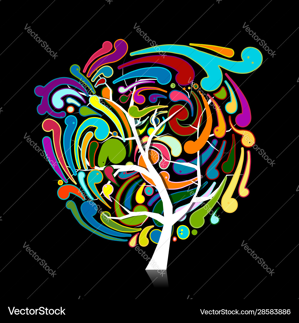 Abstract swirl tree for your design Abstract swirl tree for your design vector image