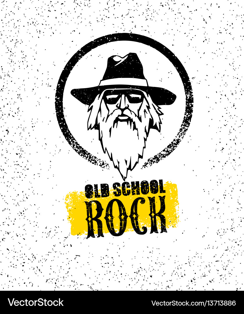 Alte Schule Rock kreatives Designelement stilvoll Alte Schule Rock kreatives Designelement stilvoll vektorbild