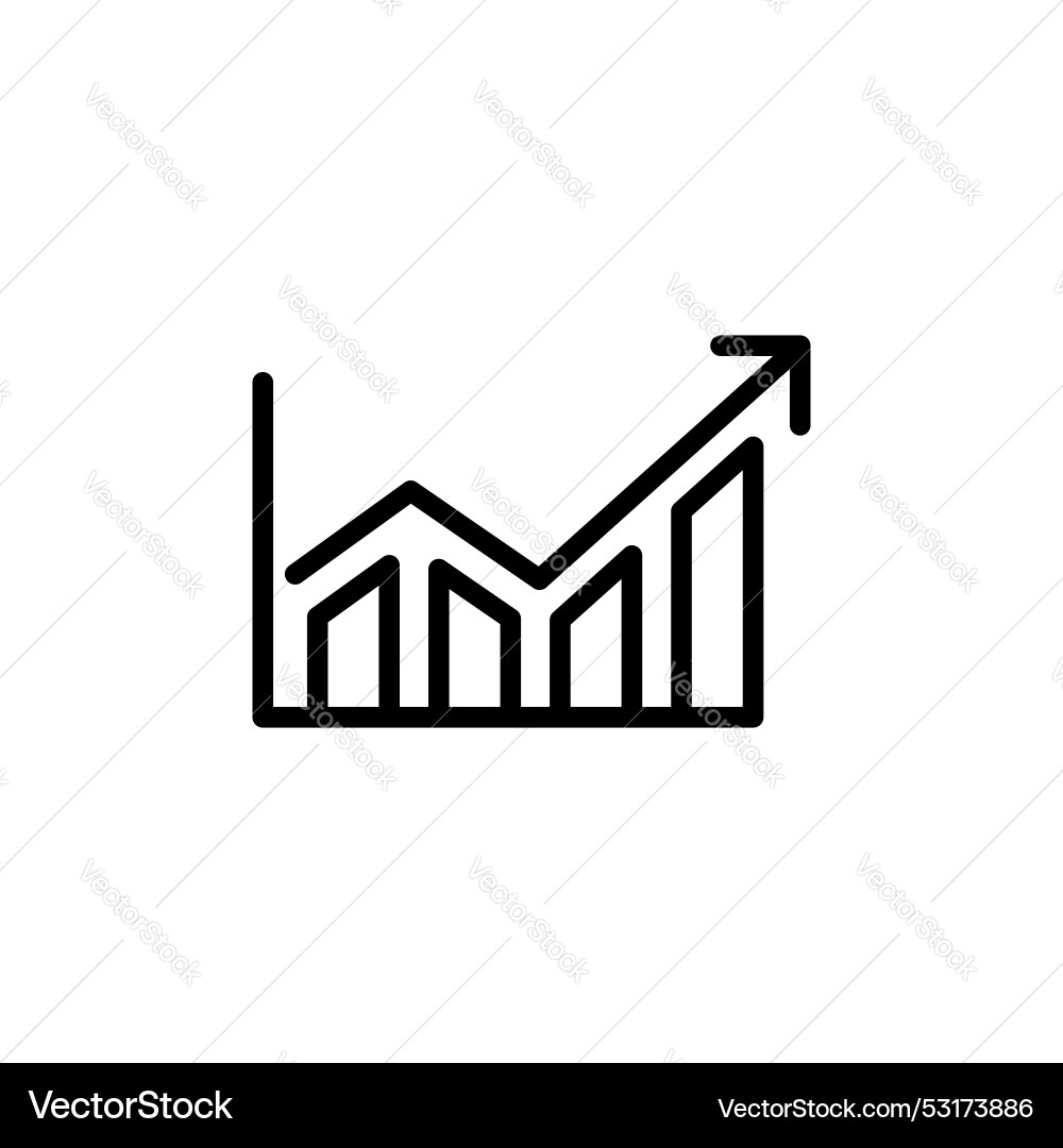 Chart histogram icon set finance graph diagram Chart histogram icon set finance graph diagram vector image
