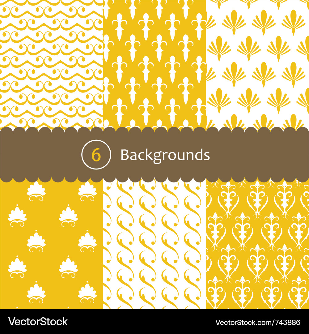 Elegant Damask Patterns vector image