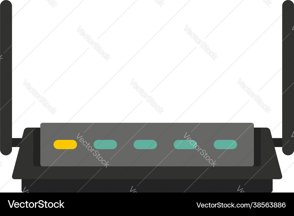 Firewall router icon flat isolated Firewall router icon flat isolated vector image