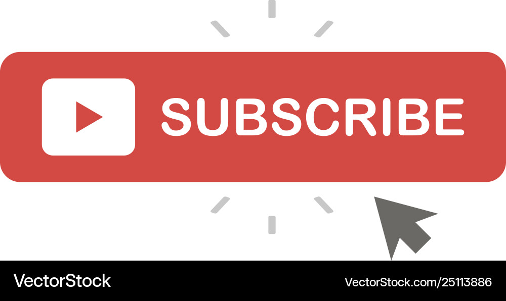 Flat Subscribe Button Web Icon vector image
