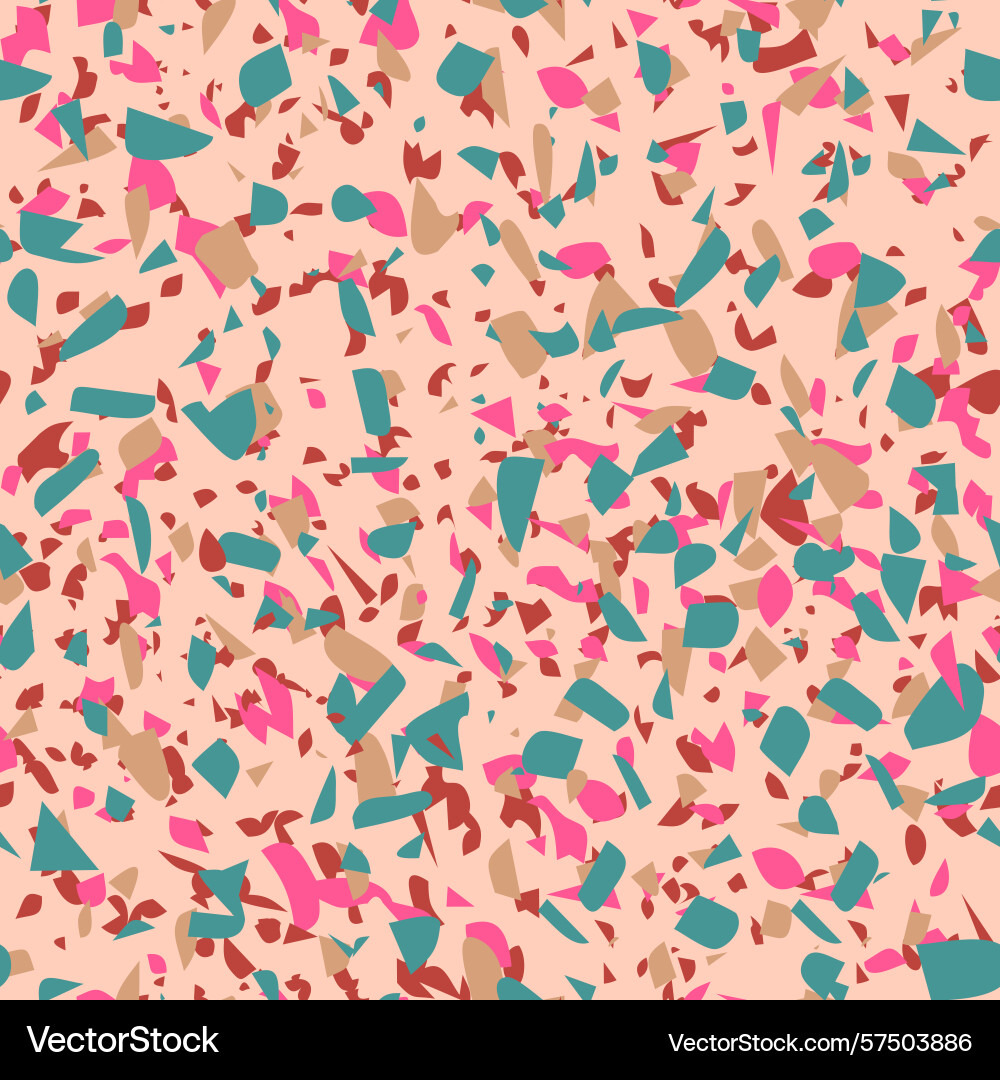 Geometric terrazzo seamless pattern abstract Vector Image
