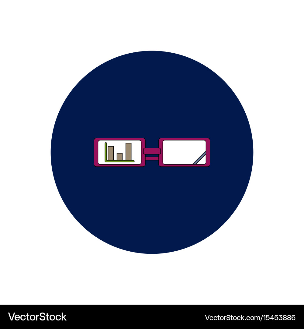 In flat design of column chart vector image