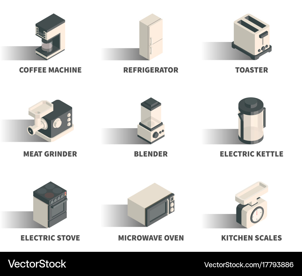 Isometric 3d web icon set vector image