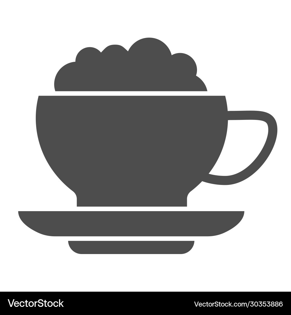 Kaffee mit Sahne fest Ikone heiße Getränke Tasse Kaffee mit Sahne fest Ikone heiße Getränke Tasse vektorbild