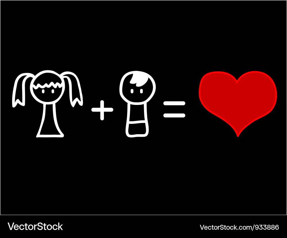 Mathematics Romance Vector Image