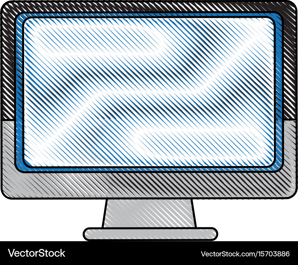 Monitor screen computer device technology Vector Image