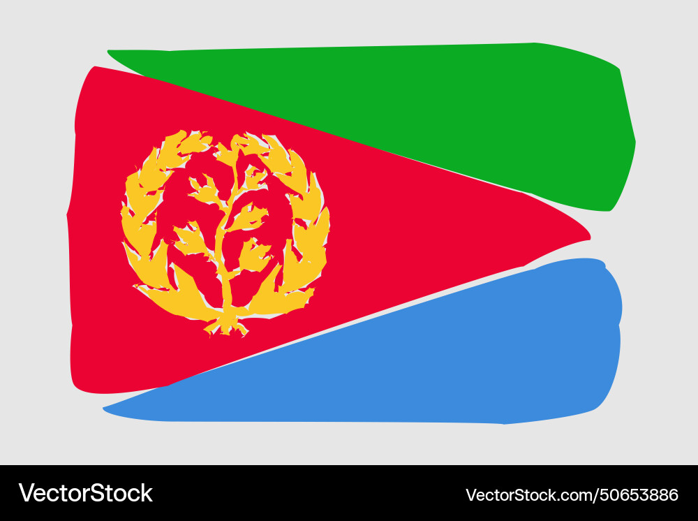 Painted flag of eritrea Vector Image