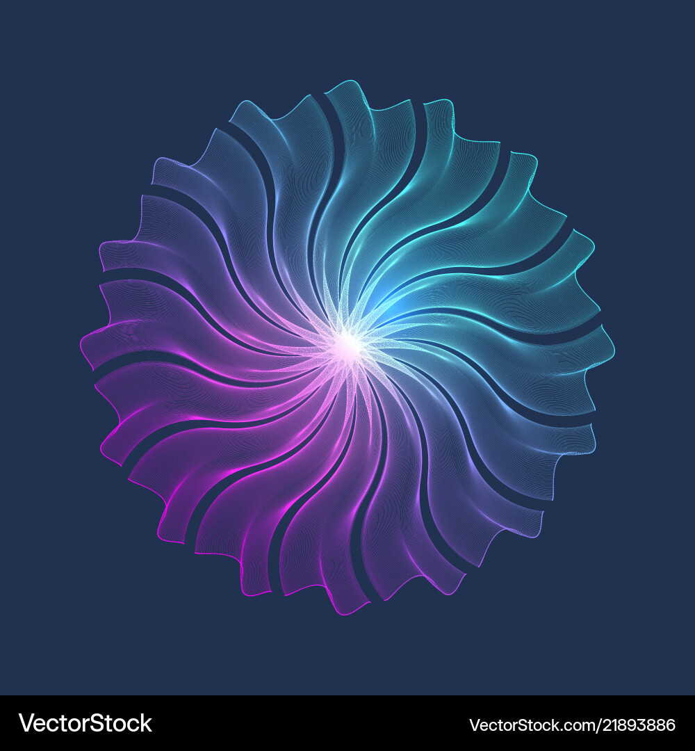 Particle vortex point dotted lines connection Particle vortex point dotted lines connection vector image