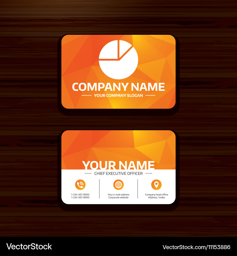 Pie chart graph sign icon diagram button Vector Image