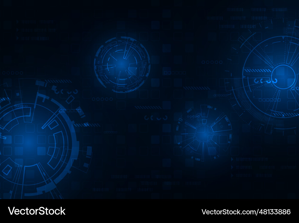 Technology circle circuit futuristic abstract Technology circle circuit futuristic abstract vector image