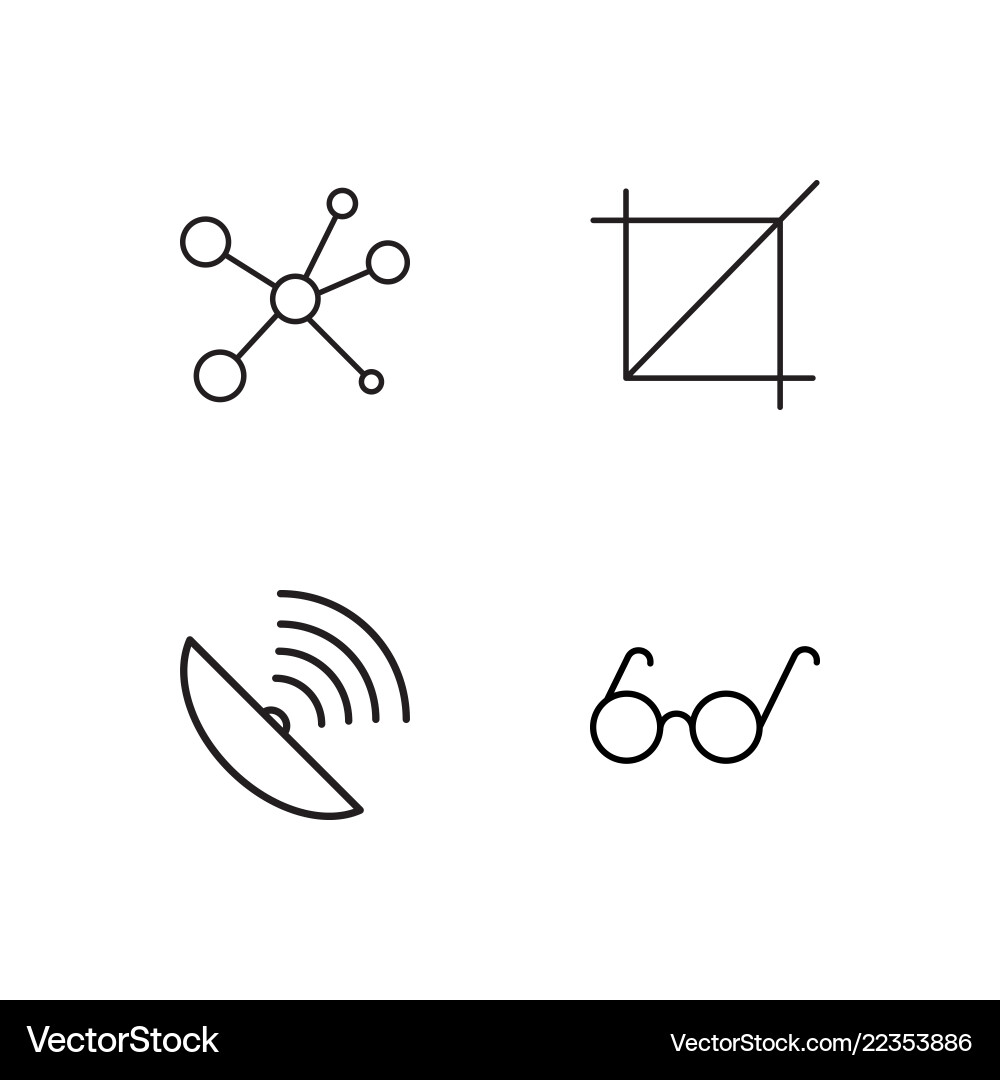 Web simple outlined icons set Web simple outlined icons set vector image
