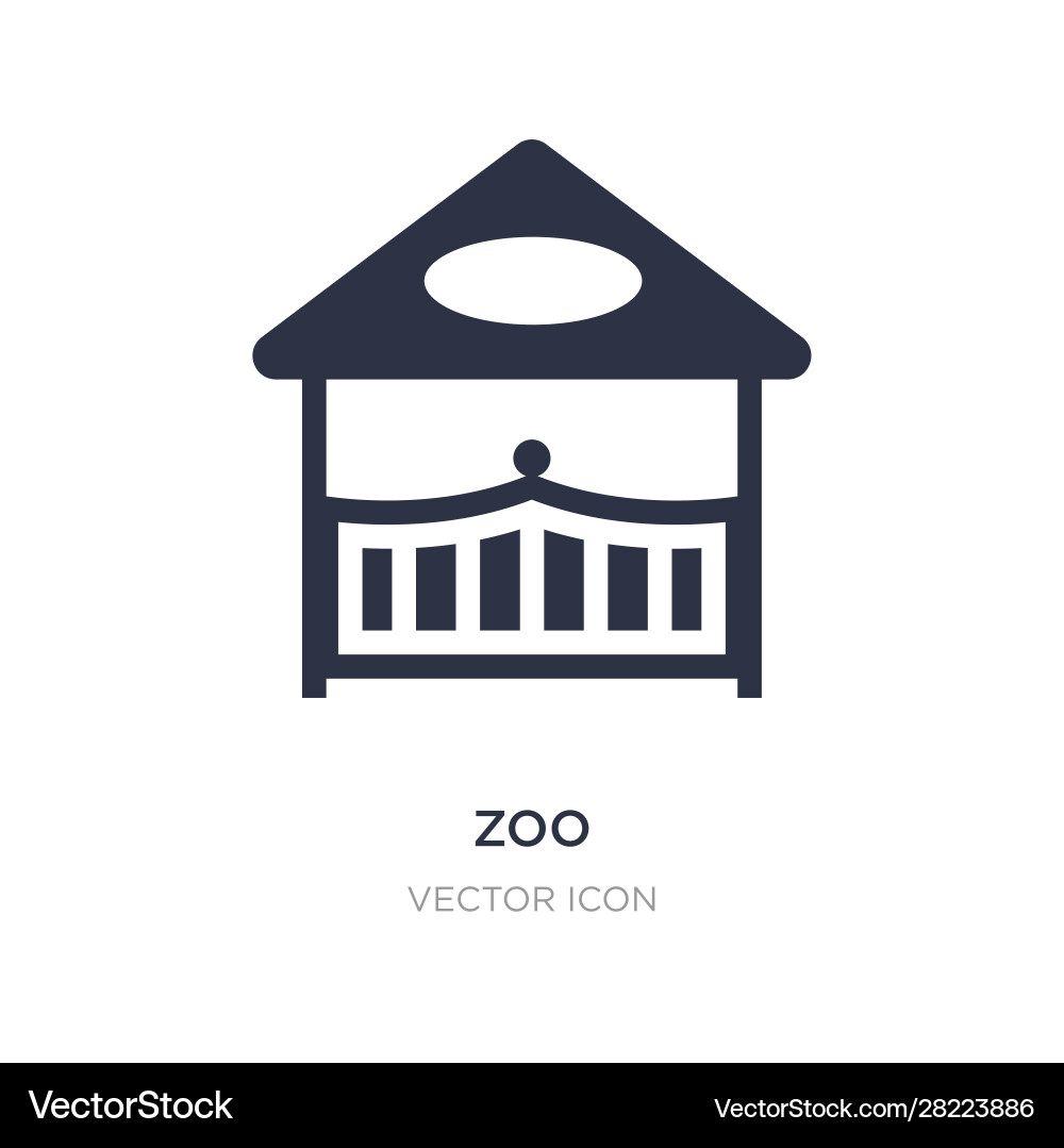 Zoo icon on white background simple element from Vector Image