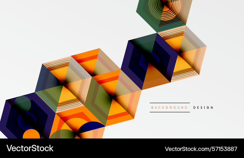 Abstract geometric pattern hexagonal shapes Vector Image