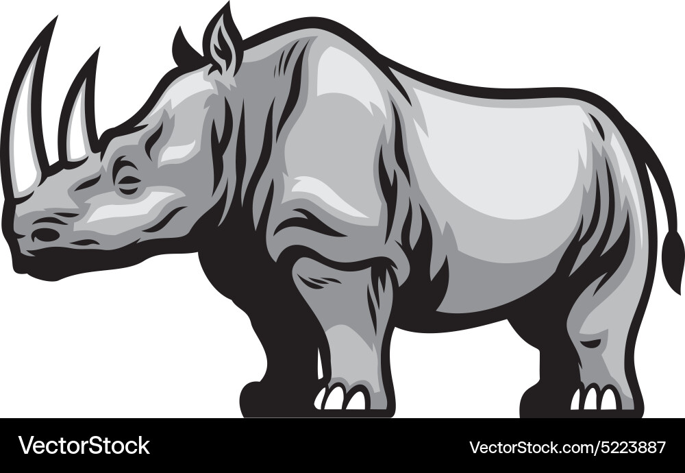 African rhino Royalty Free Vector Image - VectorStock
