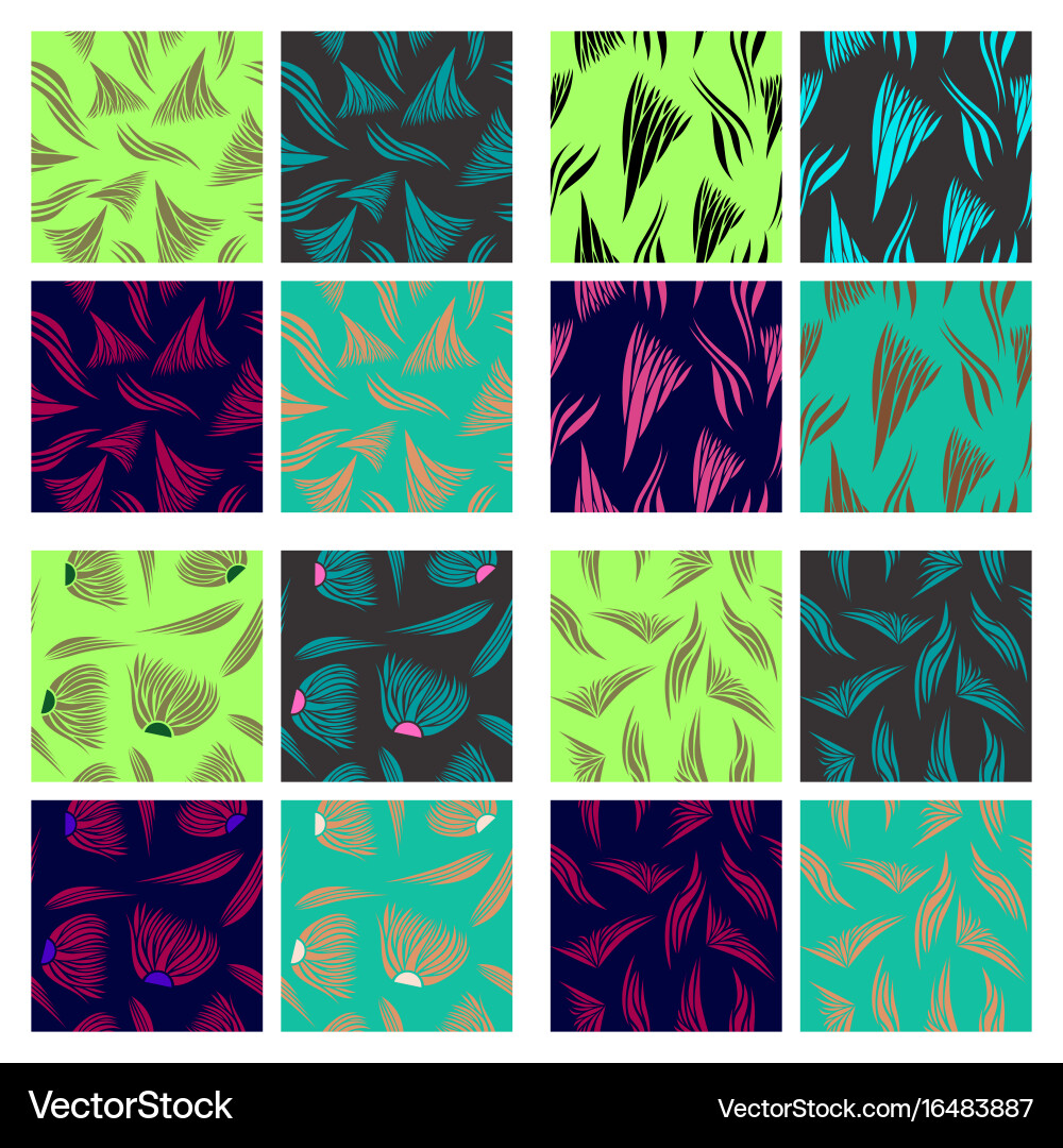 Assembly of patterns in bright style Vector Image