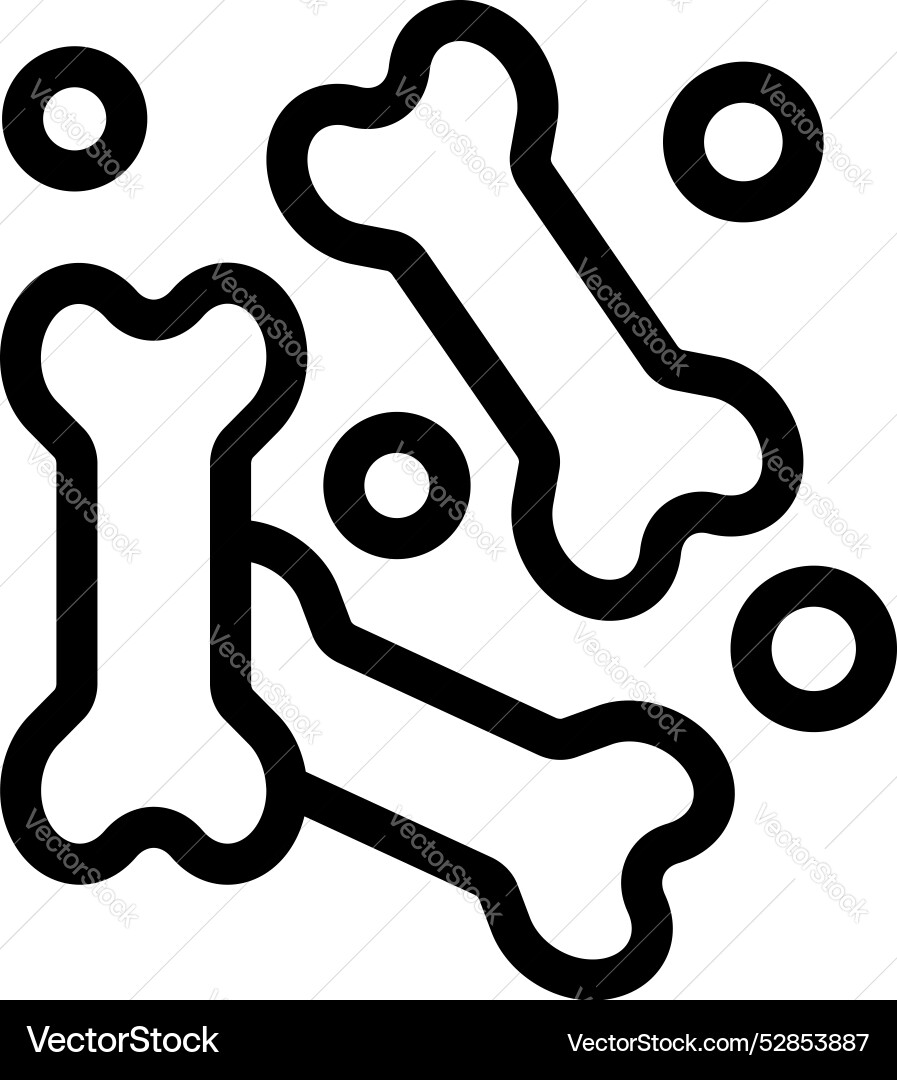 Bones and bubbles floating creating a playful Bones and bubbles floating creating a playful vector image