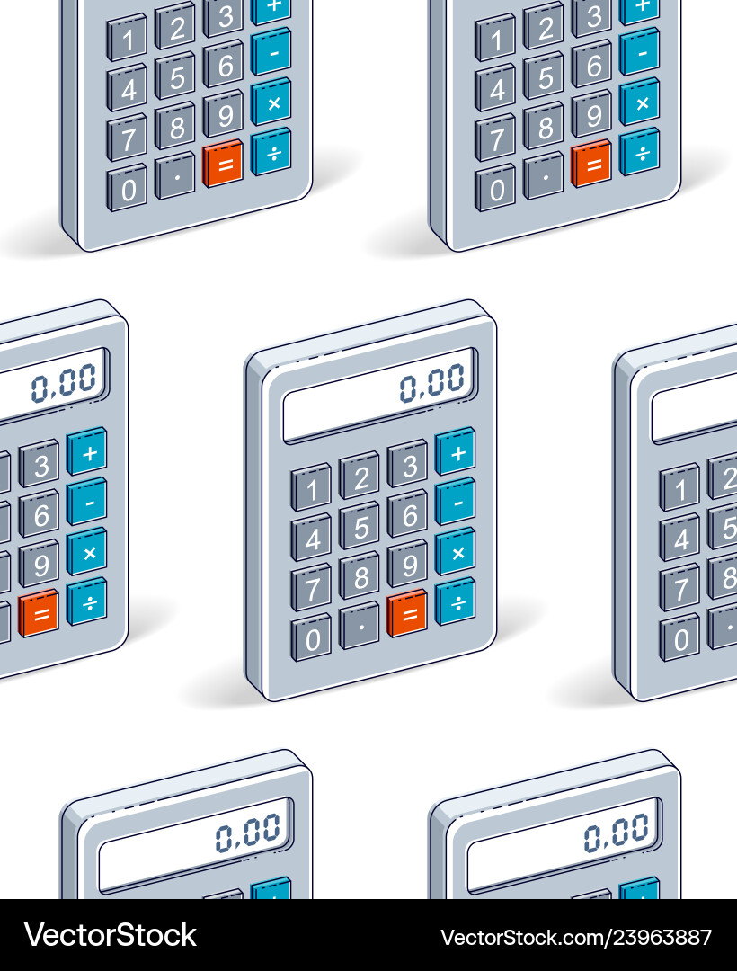 Calculators seamless background backdrop Calculators seamless background backdrop vector image