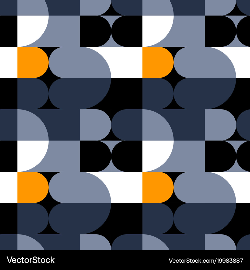 Circle squares irregular seamless pattern Vector Image