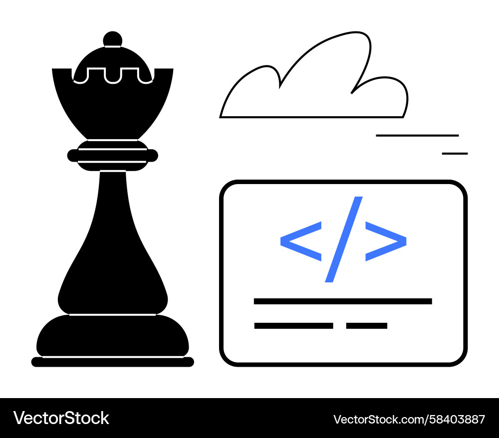 Coding Strategy & Cloud Innovation Vector Image